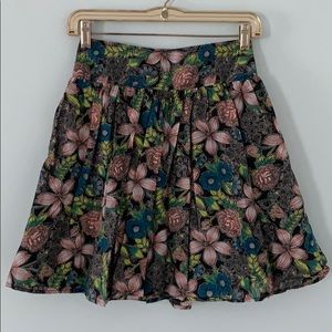 Susina Floral Pleated Skirt